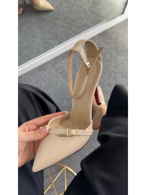Akça Shoes Nude Rugan Topuklu 9 cm