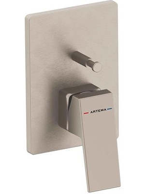 Artema Minimax Square Ank.banyo Bat. Mnbx,mek,f.nikel A4373234  Ankastre Banyo  Bataryası Minibox Fırçalı Nikel