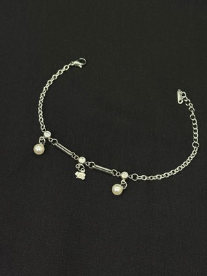 Melisa Takı & Aksesuar 316L Çelik Gümüş Renk Incili Bileklik