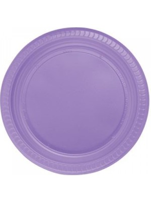 Party Express Plastik Tabak 22 cm 24'li - Lila