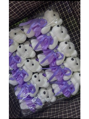 Mutkin Strafor Ayı Boy 11 cm Paket 10 Lü (10 Adet) Lila