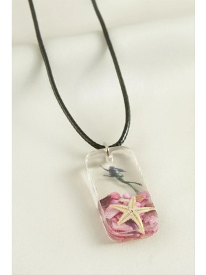 MidasTech Deniz Yıldızı Dikdörtgen Epoksi Kolye Nemere