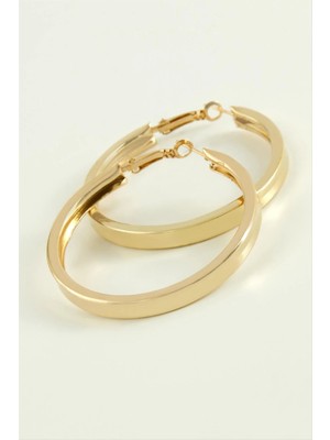 MidasTech Kare Düz Halka Küpe 6 cm Nemere