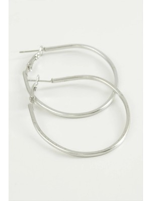 MidasTech Oval Halka Küpe 4,5 cm Nemere