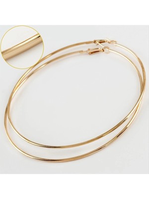 MidasTech Ince Boru Metal Halka Küpe 8-9-10 cm Nemere