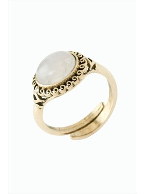 MidasTech Oval Doğaltaşlı Otantik Yüzük Nemere