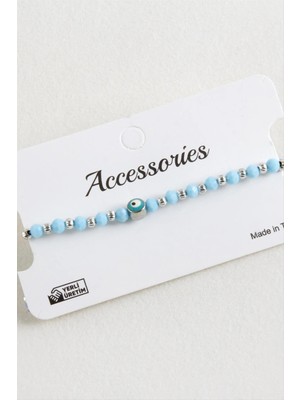 MidasTech Nazar Kristal Makrome Ip Bileklik 6 mm Nemere