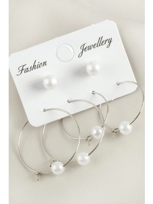 MidasTech 6 Adet Inci Halka Küpe 2,5 cm Nemere