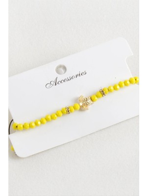 MidasTech Kaplumbağa Kristal Makrome Ip Bileklik Nemere