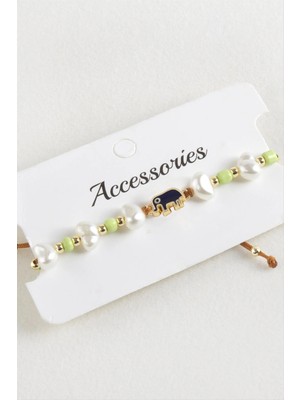 MidasTech Fil Boncuk Inci Makrome Ip Bileklik Nemere