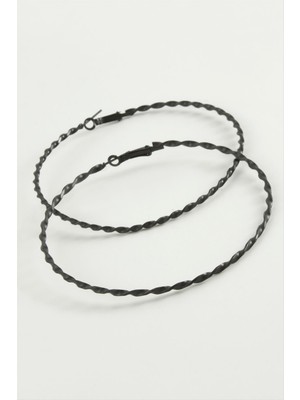 MidasTech Burgulu Metal Halka Küpe 8-9-10 cm Nemere