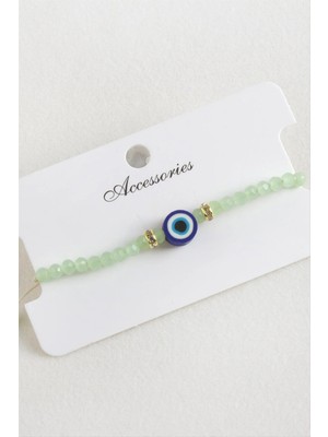 MidasTech Nazar Kristal Makrome Ip Bileklik Nemere