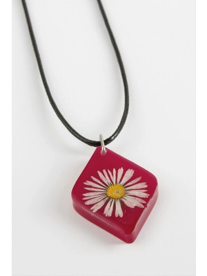 MidasTech Papatya Köşeli Epoksi Kolye Nemere