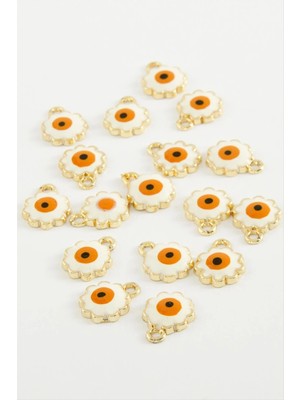 MidasTech Çiçek Nazar Tek Kulplu Mineli Bileklik ve Kolye Ucu Aparatı 1 Adet Nemere