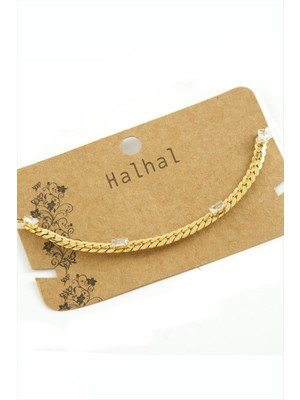 MidasTech Zirkon Taşlı Burgulu Lüks Çelik Halhal Nemere