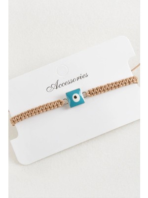 MidasTech Kare Nazar Makrome Örgülü Bileklik Nemere