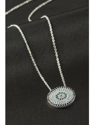 MidasTech Nazar Zirkon Taşlı Kolye Nemere