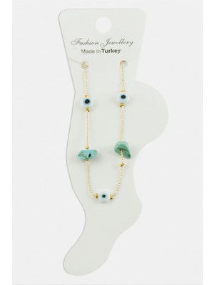 MidasTech Nazar Göz Kırık Doğaltaşlı Halhal Nemere