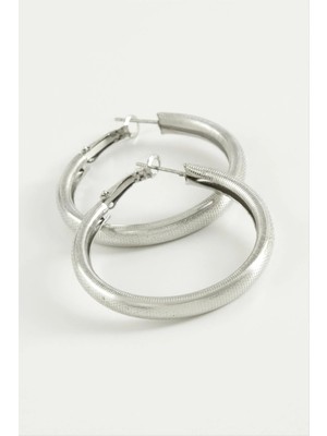 MidasTech Noktalı Boru Halka Küpe 3,5 cm Nemere