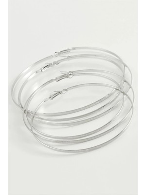 MidasTech Noktalı Metal Halka Küpe 6 Adet Nemere