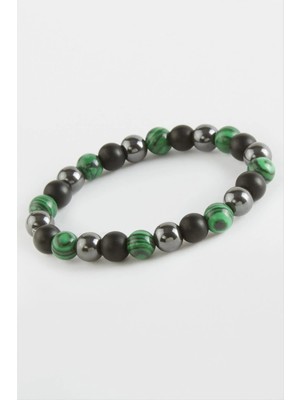 MidasTech Malahit Hematit Doğaltaş Bileklik Nemere