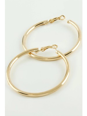 MidasTech Boru Kalın Halka Küpe 4,5 cm Nemere