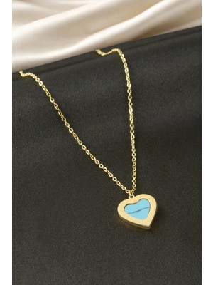 Marsilyan Kelebek Sedef Çelik Kolye