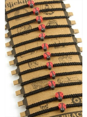 MidasTech Uğur Böceği Makrome Örgülü Bileklik Nemere