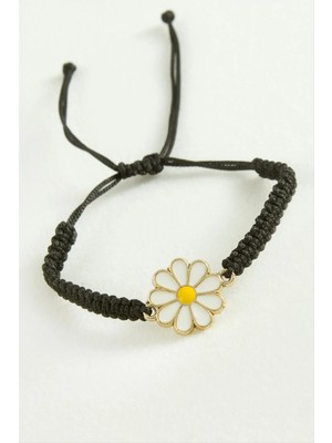 MidasTech Papatya Makrome Ip Bileklik Nemere