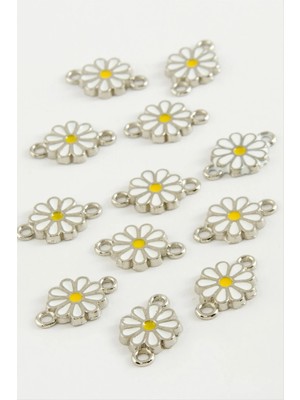 MidasTech Papatya Çift Kulplu Mineli Bileklik ve Kolye Ucu Aparatı 1 Adet Nemere