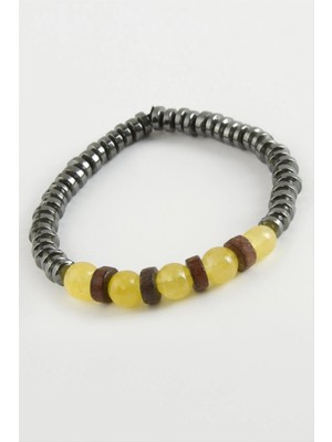 MidasTech Akik Hematit Doğaltaş Bileklik Nemere