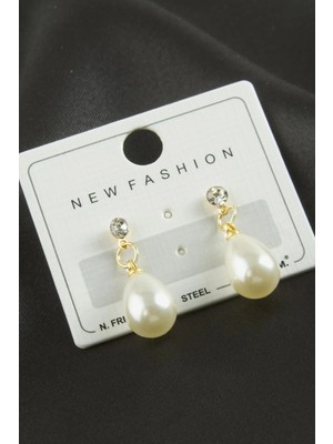 MidasTech Damla Inci Taşlı Küpe Nemere