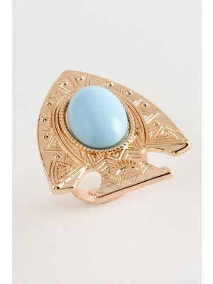 MidasTech Balık Turkuaz Taşlı Yüzük Nemere