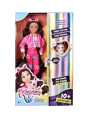 SHC4200 Simba, 105953975, Kawaii Hi Lucy, Oynar Eklemli Tasarım, Aksesuarlı, Sevimli Hayvan Figürü, 26 cm