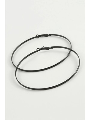 MidasTech Düz Metal Halka Küpe 8-9-10 cm Nemere