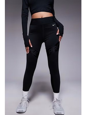Nike Pro Sculpt Tigh Fit High-Waisted 7/8 Leggings Toparlayıcı Siyah Tayt