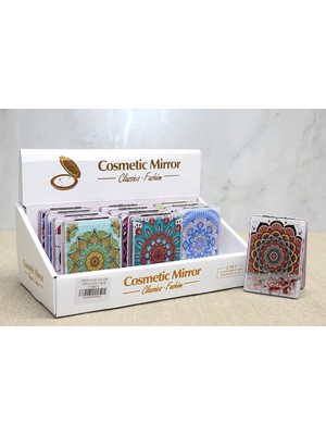 Marsilyan Mandala Desenli Hareketli Sulu El Aynası - Model 4