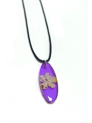 MidasTech Kartopu Çiçeği Oval Epoksi Kolye Nemere