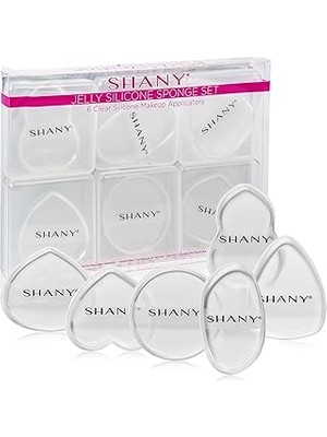 SHC4200 Shany Stay Jelly Silikon Sünger Seti - 6 Şeffaf ve Emici Olmayan Makyaj Karıştırma Süngeri Fondöten