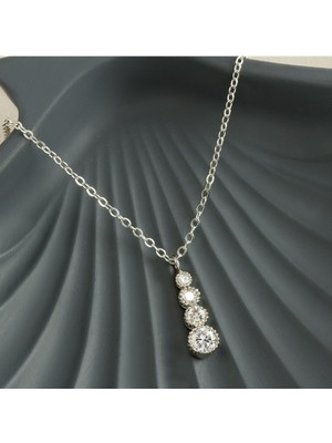 MidasTech Yuvarlak Zirkon Taşlı Trend Kolye Nemere