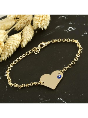 MidasTech Kalp Isim Yazılabilir Boş Plaka Bileklik Nemere