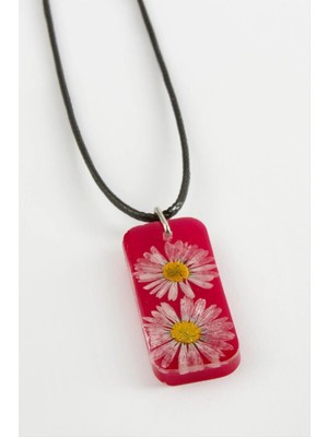 MidasTech Papatya Dikdörtgen Epoksi Kolye Nemere