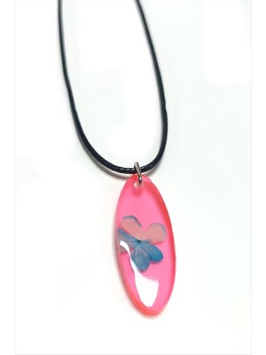 MidasTech Kartopu Çiçeği Oval Epoksi Kolye Nemere