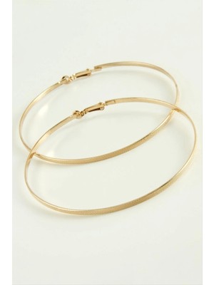 MidasTech Noktalı Metal Halka Küpe 8 cm Nemere