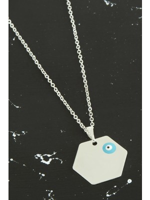 MidasTech Altıgen Isim Yazılabilir Kolye Nemere