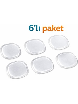 6’lı Silikon Ayak Koruyucu Ayakkabı Topuk Vurma ve Nasır Koruyucu Silikon Ped