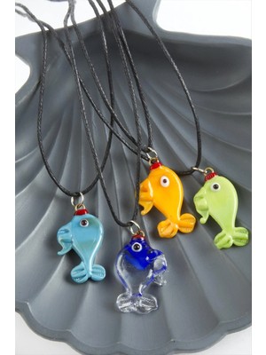 MidasTech Balık Cam Kolye Nemere