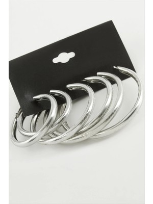 MidasTech Noktalı Metal Halka Küpe 6 Adet Nemere