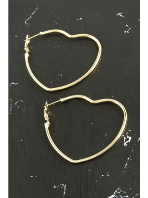 MidasTech Kalp Trend Küpe 5 cm Nemere