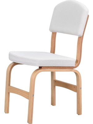 Vilinze Ege Teddy Kumaş Naturel Ayak Ahşap Sandalye